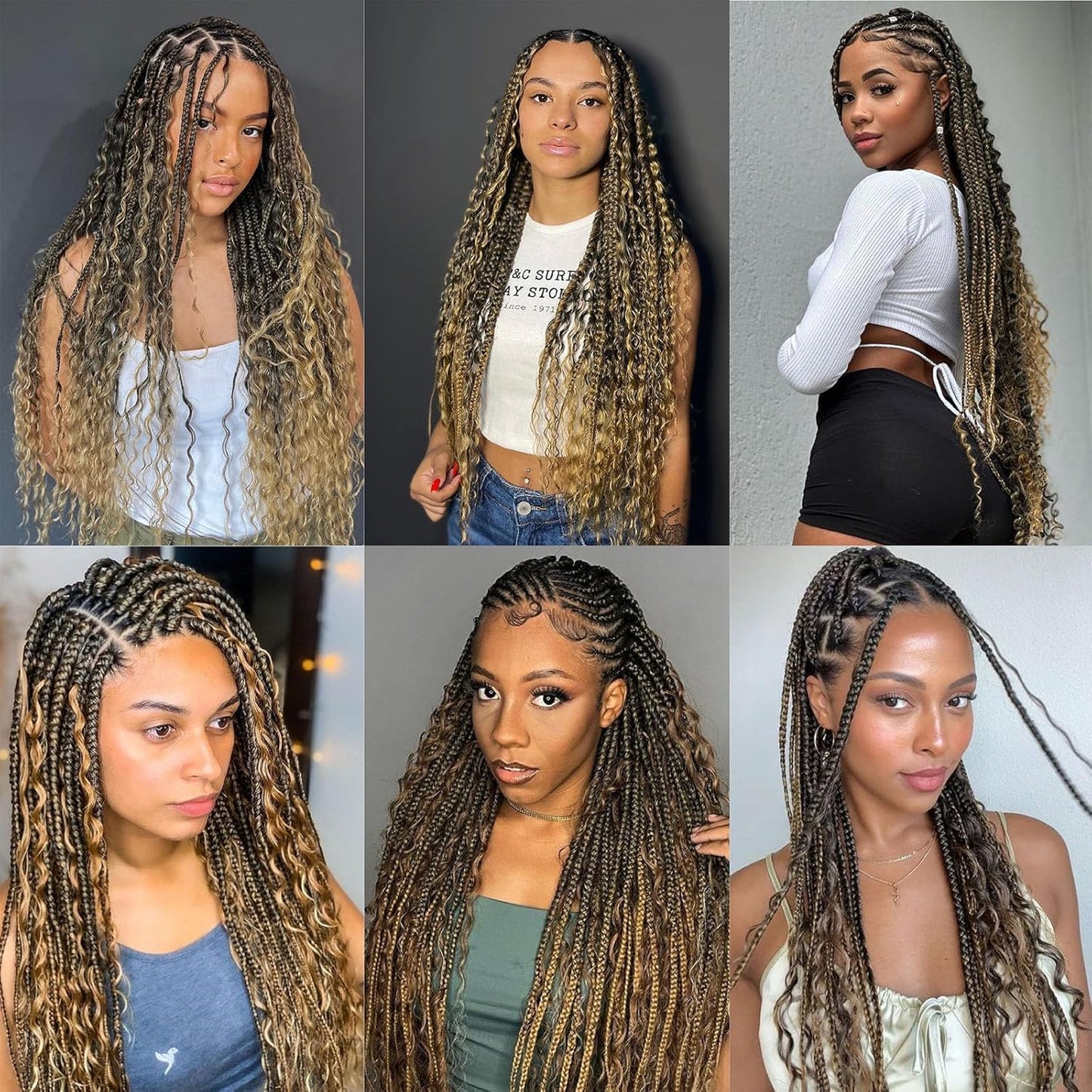 QUINARVVNA Human Braiding Hair 110g Deep Wave Bulk Boho Hair 2 Bundles/Pack 12A Wet and Wavy Curly Human Hair Extensions for Knotless Braids Bohemian Style Natural Color 16 Inch