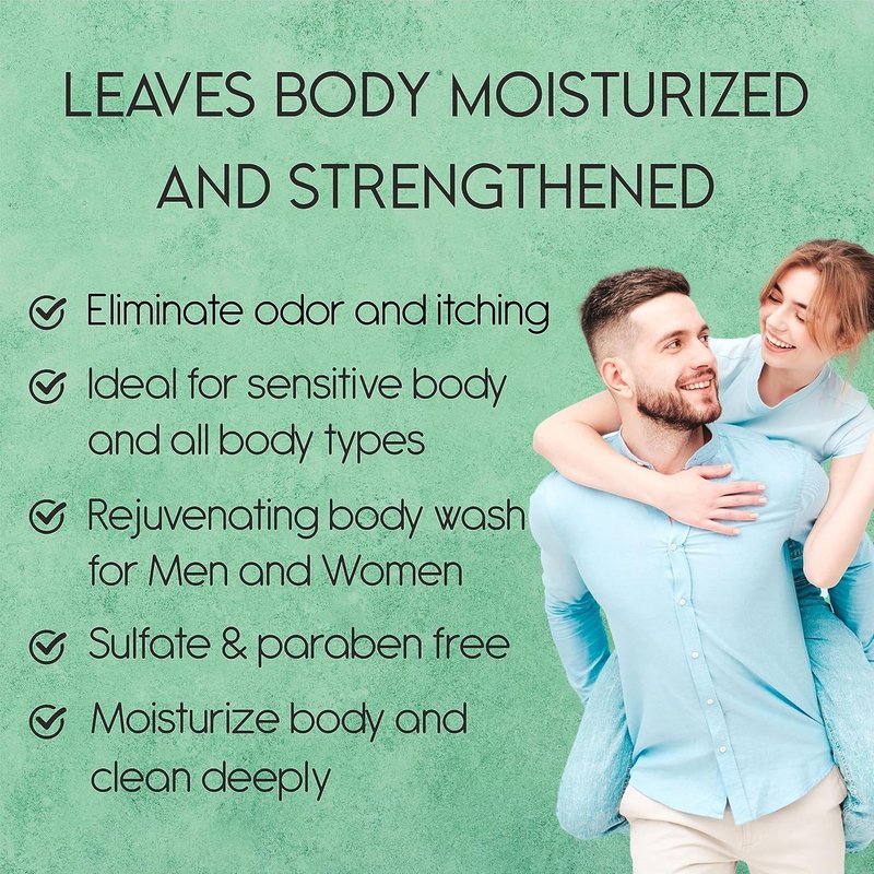 Tea Tree Body Wash with Mint & Shower Gel with Vitamin E for Jock Itch, Eczema, Ringworm, Body Odor, Body Wash Women & Men with Added Body Oils,LARGE 20.2 FL Oz Bottle (Tea Tree Mint, Pack of 3)