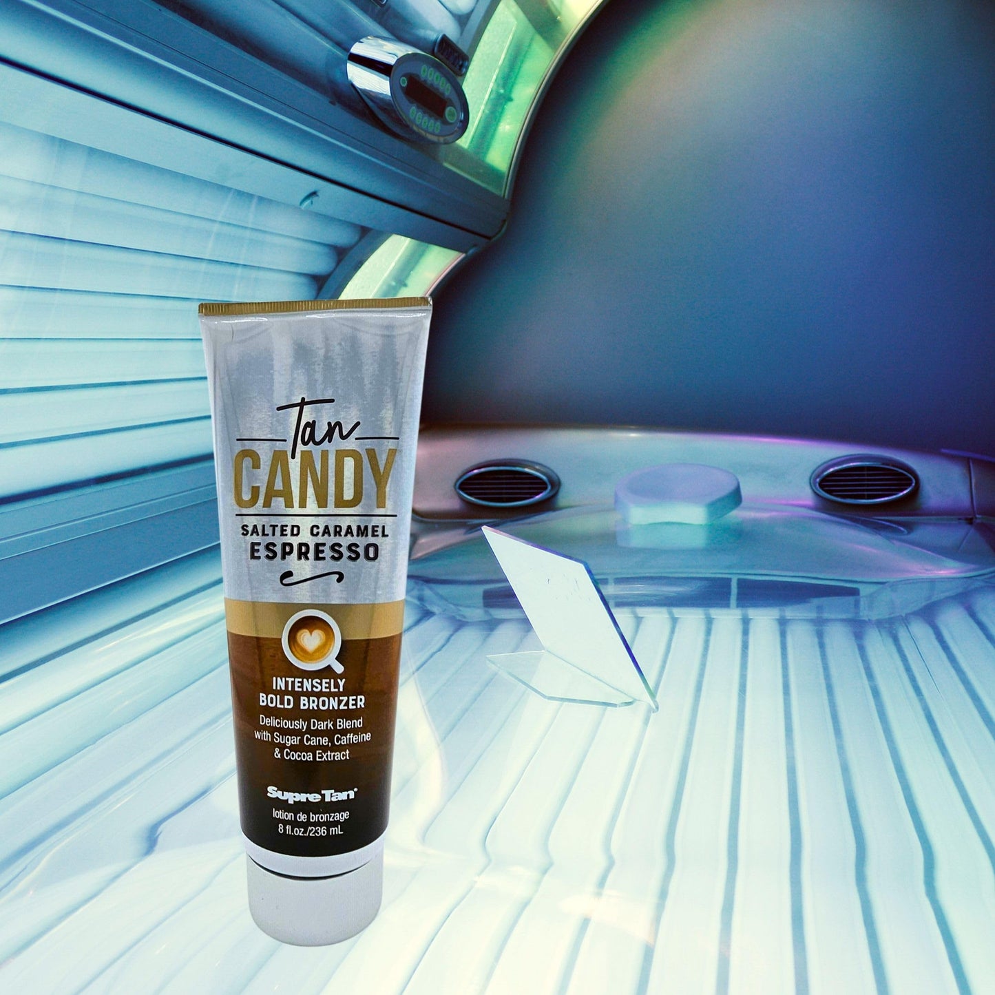 Supre Tan Candy Salted Caramel Espresso Intensely Bold Bronzer Dark Blend 8.5oz