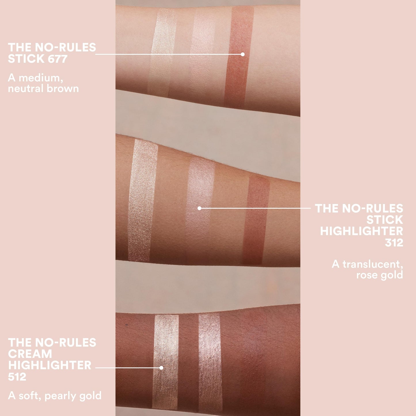3INA MAKEUP - The No-Rules Cream Highlighter 512 - Liquid Highlighter Pearly gold for Eyes Lips & Cheeks w Sweet Almond Oil