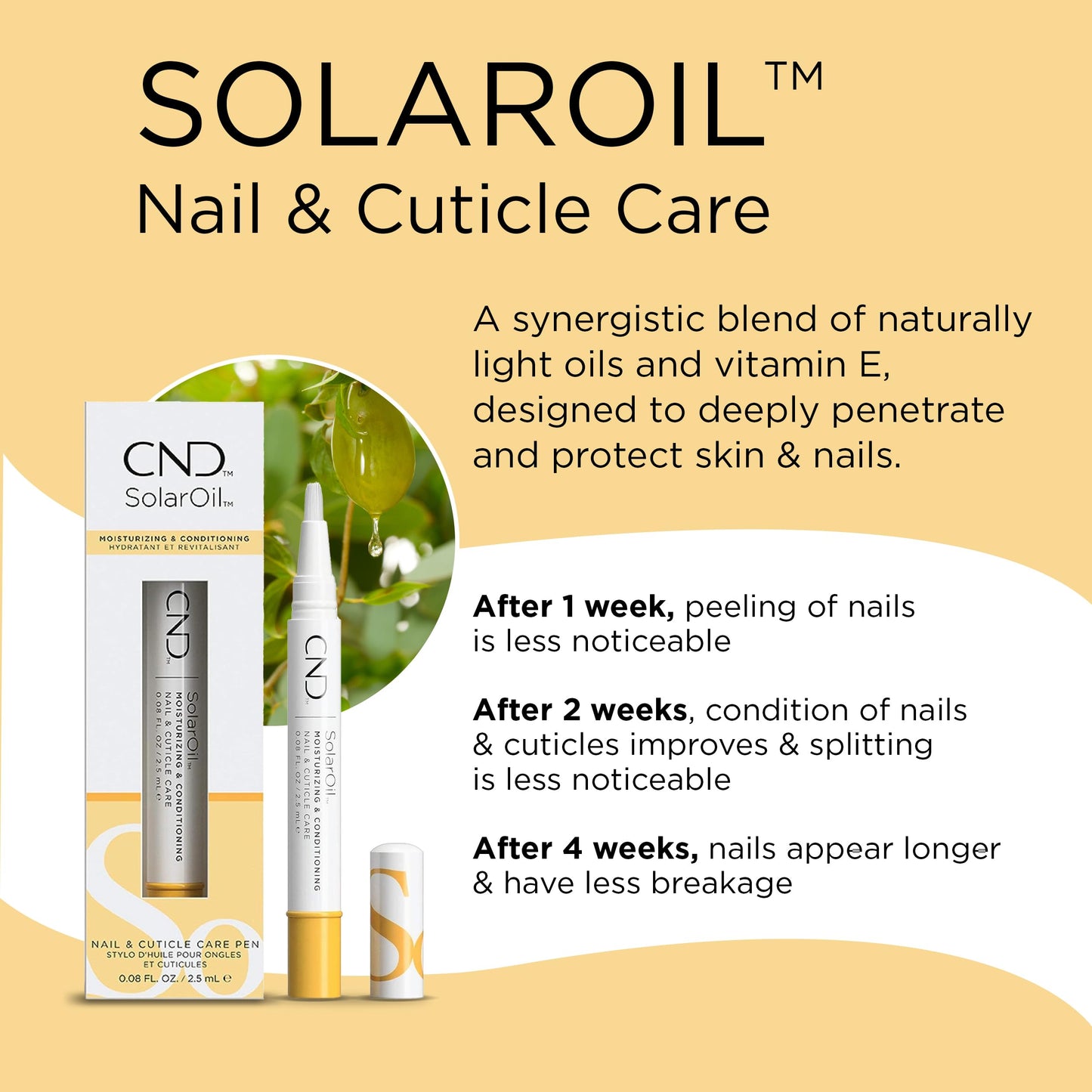 CND SolarOil & RescueRXx, Cuticle Oil Pen, Keratin Nail Treatment Pen, On-the-Go, Travel-Sized