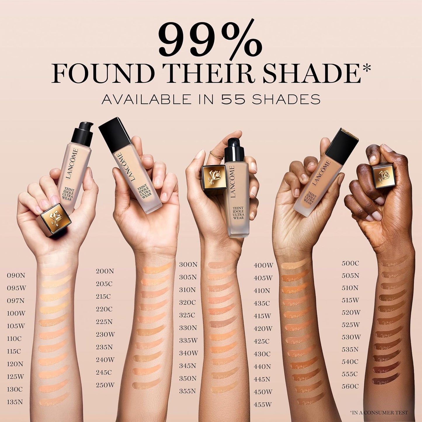 Lancôme Teint Idole Ultra Wear Foundation - Longwear, Medium-Full Coverage, Waterproof | 540C Deep Cool Red Undertones, 1 Fl Oz