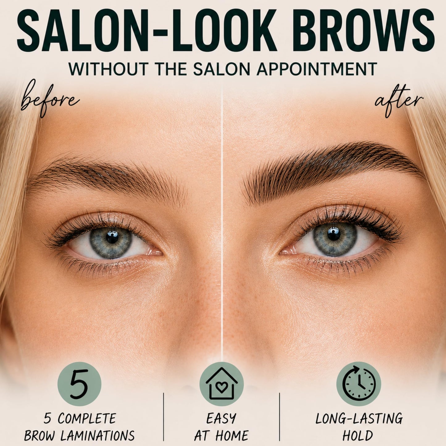 Brow Lamination Kit – 5 DIY Brow Lift Treatments, Up to 6 Weeks Results
