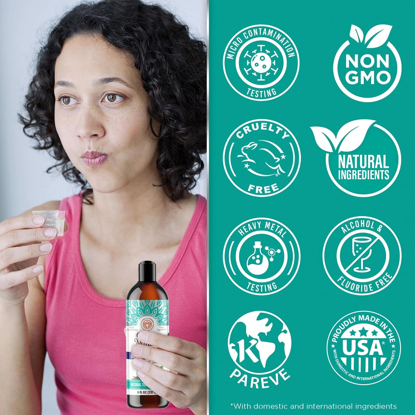 GuruNanda Advanced Oil Pulling & Coconut Oil Pulling Bundle with Toothbrush, Tongue Scraper - for Happy Teeth & Gums & Bad Breath
