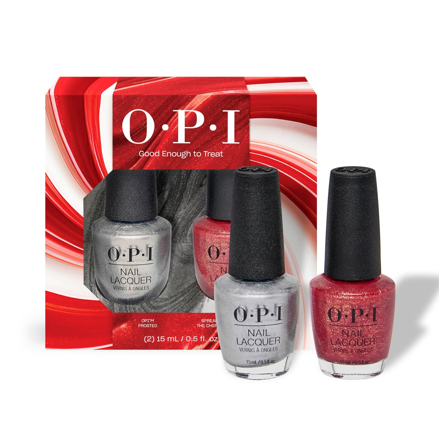 OPI Nail Lacquer 2PC Duo Pack | 2 Shimmer Shades, Chip Resistant Nail Polish Gift Set | Good Enough to Treat Collection | Limited Edition Holiday 2025