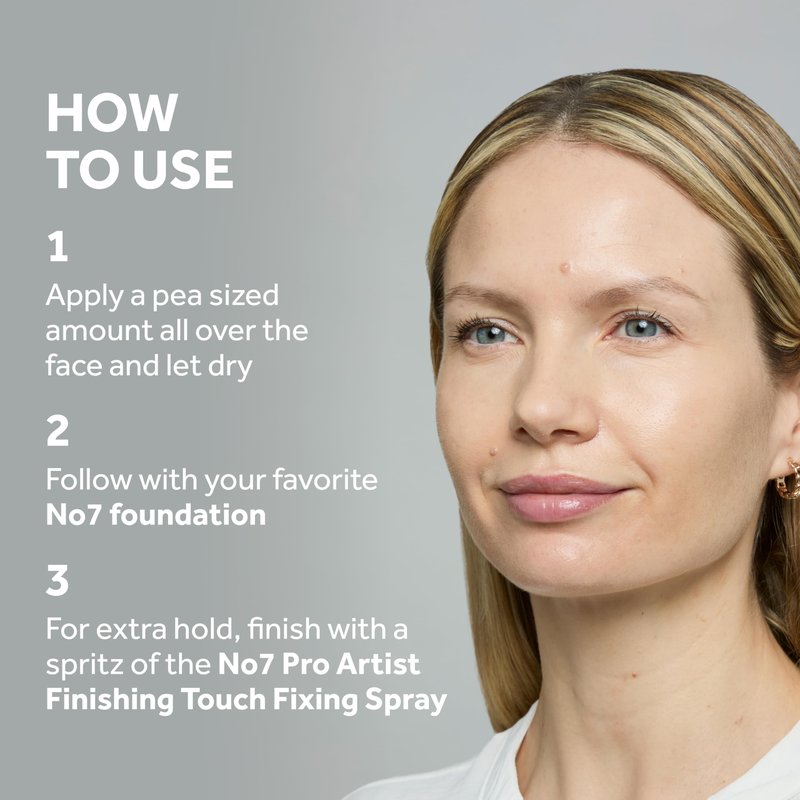 No7 Pro Artist Face Primer for Mature Skin - Blurring Makeup Primer for Long-Lasting Wear - Silky, Illuminating Finish for a Healthy-Looking Glow (1 Fl Oz)