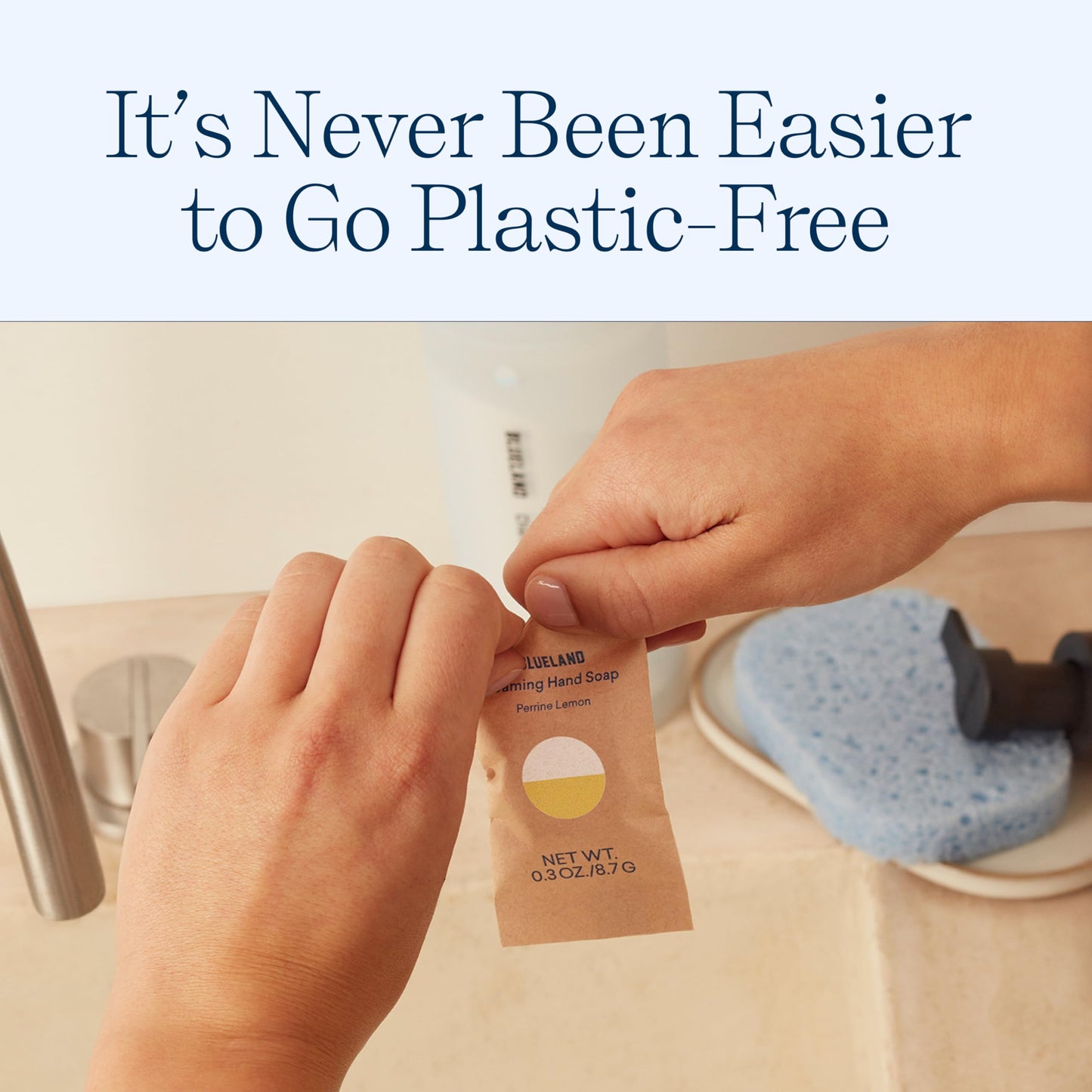 BLUELAND Clean Home Kit Refills (4P) | Foaming Hand Soap Tablet Refills | Multi-surface All Purpose Cleaner Refill Tablet | Bathroom Cleaner Refill Tablet | Eco Friendly Products & Cleaning Supplies
