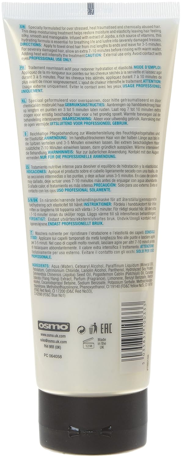 Osmo Intensive Deep Repair Mask - Jojoba Oil for Stressed Hair | Enhances Moisture & Elasticity | 250ml