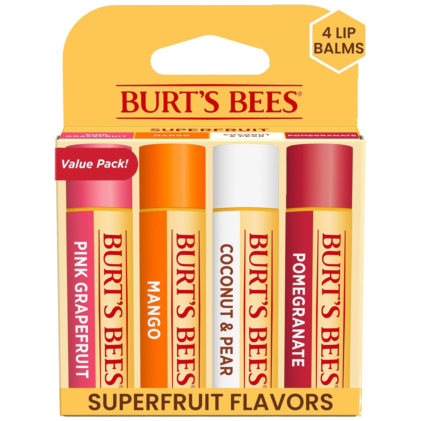 Burt's Bees Natural Moisturizing Lip Balm - Superfruit Flavor | Hydrating & Nourishing Formula
