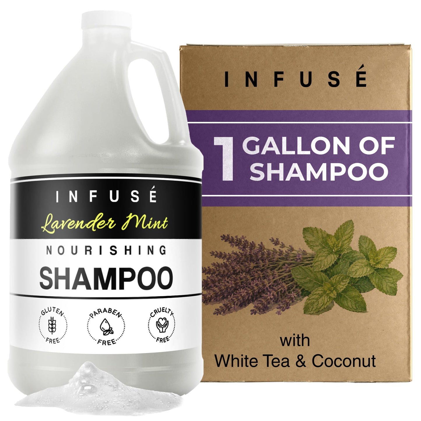 Infuse Lavender Mint Hotel | 1 Gallon | For Hospitality & Vacation Rentals to Refill Dispensers | (Single Gallon)