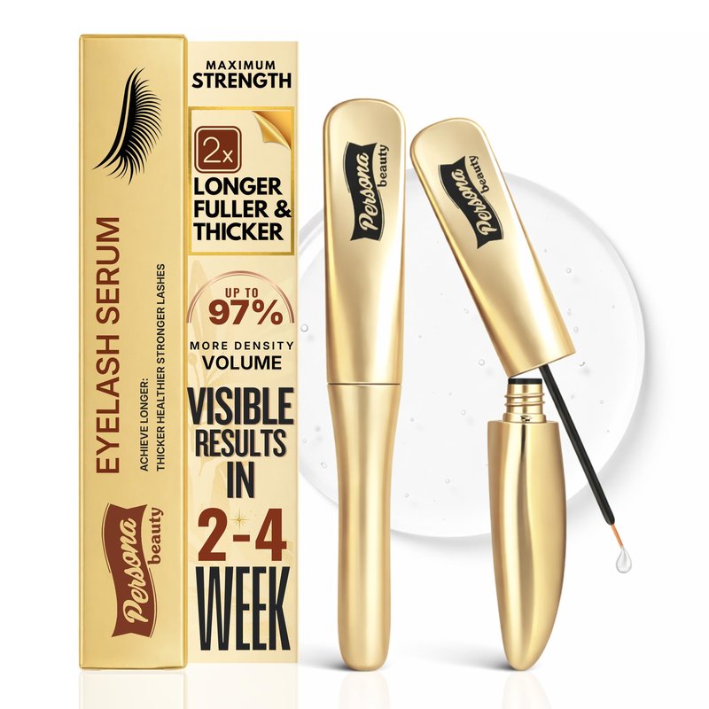 Eyelash Growth Serum - Advanced Biotin, Peptides & Botanical Extract Lash Enhancing Serum for Longer, Thicker Lashes and Brow, Visible Results in 2 Weeks - Hormone-Free, Non-Irritating Formula, 5ml