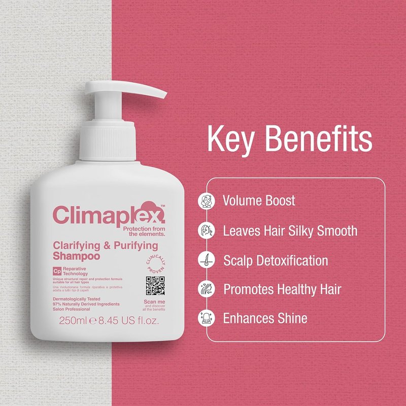 Climaplex Clarifying Shampoo & Leave-In Mist Trio | Detoxify & Protect Hair - 3 Pc Set
