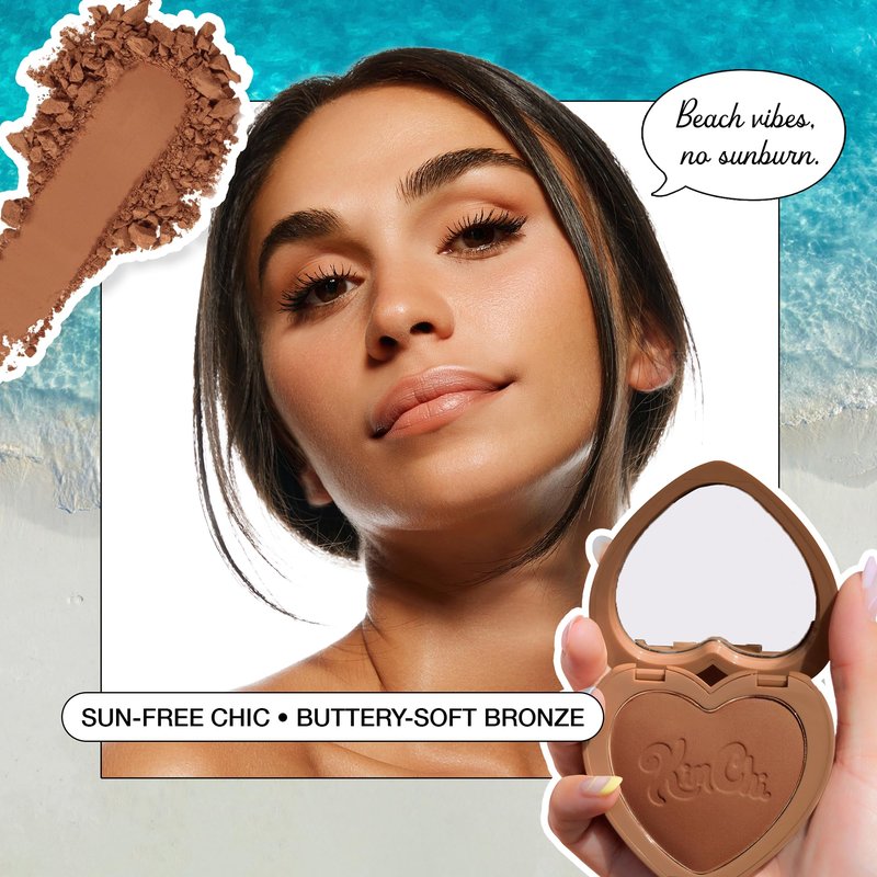 KimChiChic Beauty Thailor Bronzer, Silky Matte Finish for a Sun-Kissed Glow, Buildable Formula, Heart-Shaped Compact with Mirror, Cruelty-Free, I Went to Venice