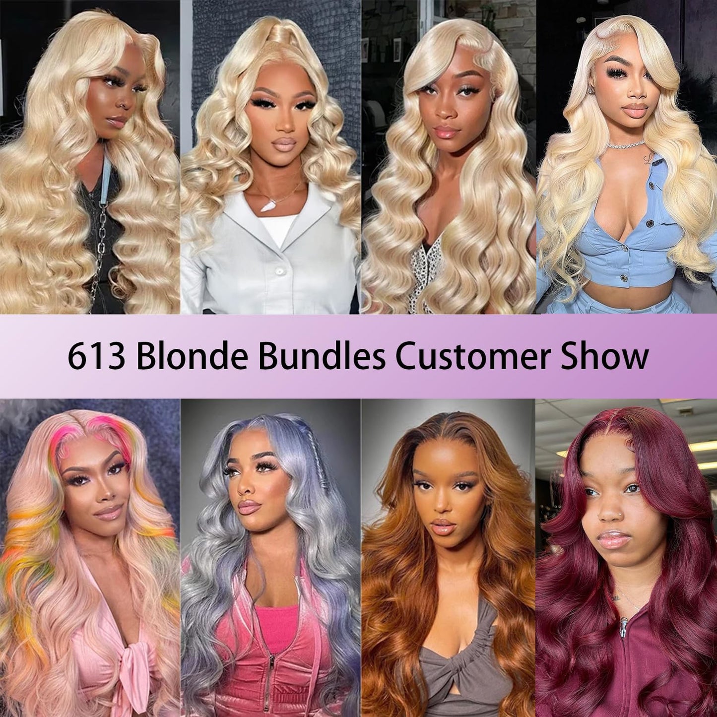 613 Blonde Bundles Human Hair Body Wave Single Bundle 18 Inch 12A Grade 100% Unprocessed Human Hair Brazilian Virgin Hair Weave 613 Body Wave Bundles Machine Double Weft 100G