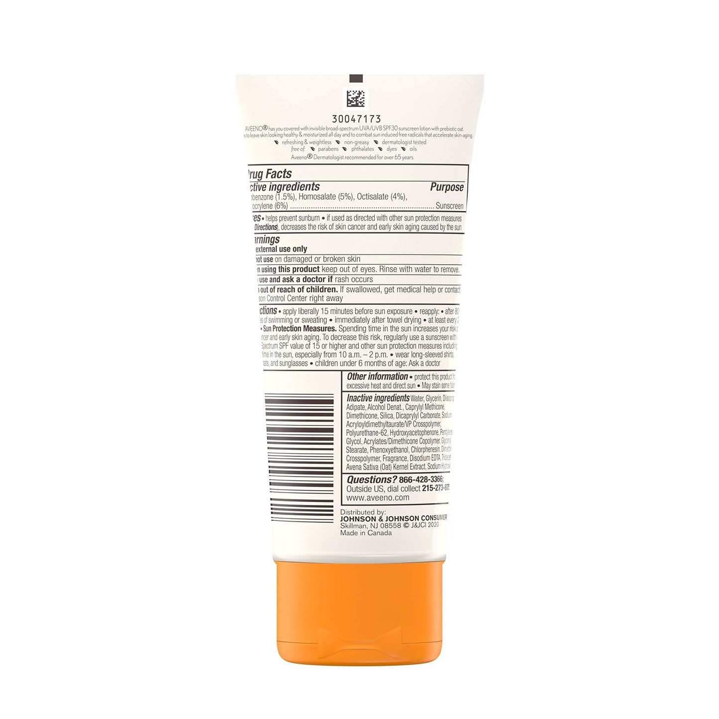Aveeno Protect + Hydrate Moisturizing Body Sunscreen Lotion with Broad Spectrum SPF & Prebiotic Oat Weightless Refreshing Feel Paraben-Free Oil-Free Oxybenzone-Free 3.0
