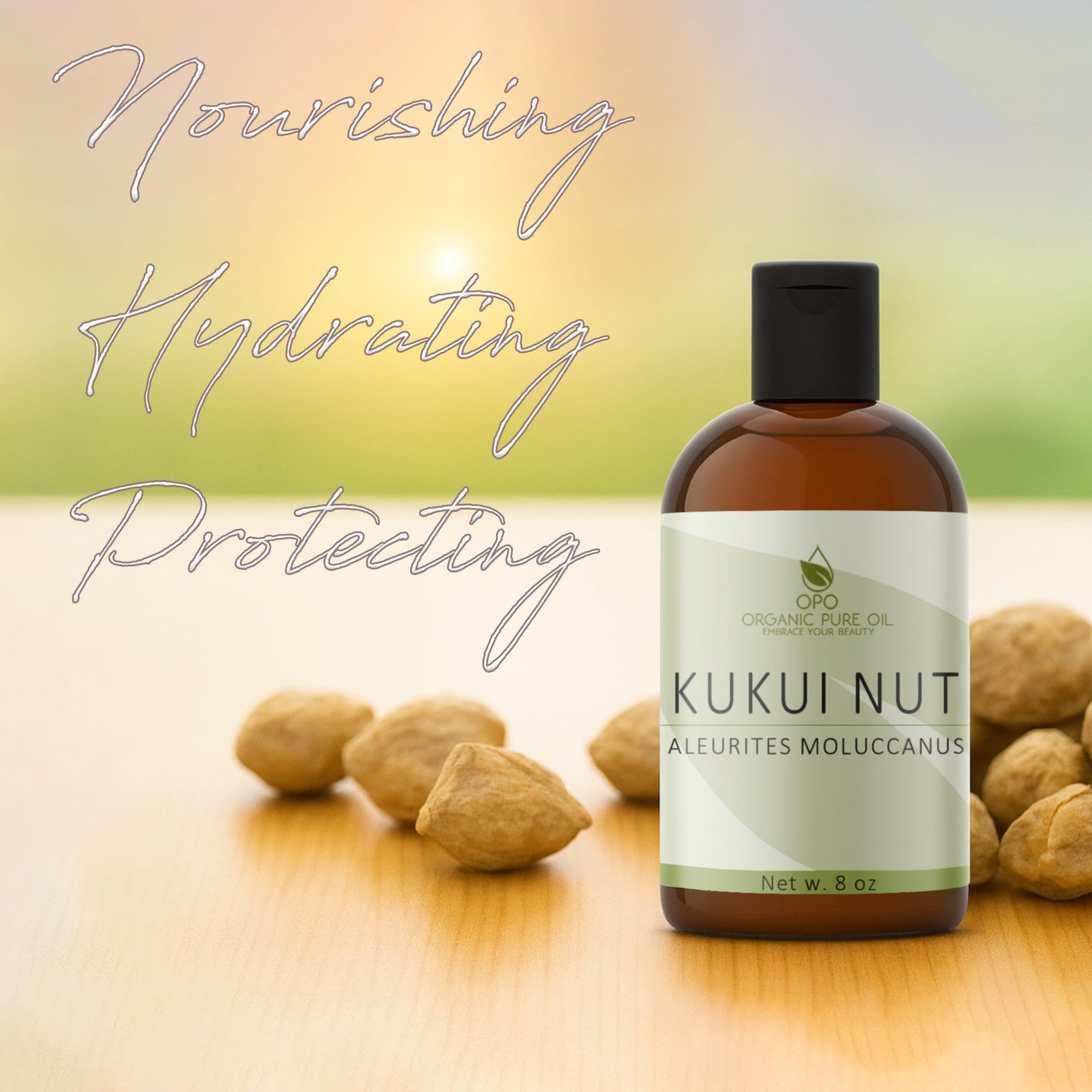 Kukui Nut Oil Unrefined, 8 oz, 100% Kukui Carrier Oil for Essential Oil - Pure, All Natural, Therapeutic Grade Kukui Seed Oil for Hair, Skin, Scalp, Body Care Moisturizer