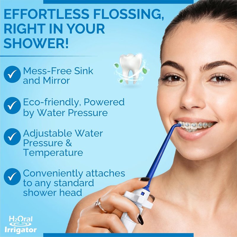 Advanced Oral Irrigator Shower Water Flosser - Superior Dental Care System for Healthy Gums | Made in U.S.A.