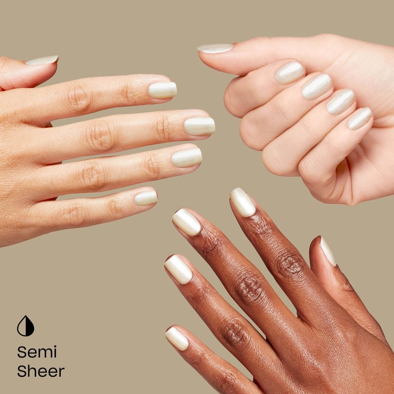 OPI RapiDry Snow Time Like the Present | Semi-Sheer Bright Pearl White Quick Dry Nail Polish | Vegan, Smudge Proof, Fast Drying | Snow Time to Waste | Holiday 2025