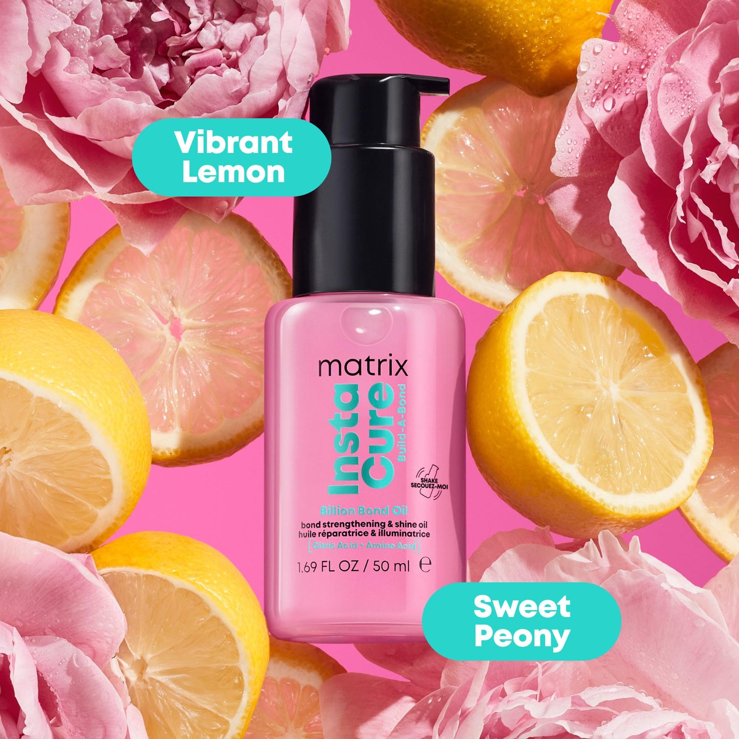 Matrix Instacure Build-A-Bond Billion Bond Oil, Professional Hair Repair for Mega Damaged Hair, 30ml