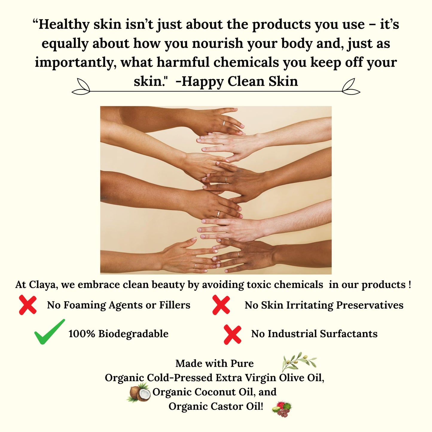 Liquid Castile Soap – Organic Ingredients, Biodegradable, Gentle for Sensitive Skin and Versatile Use (64 fl oz, Laurel Berry)