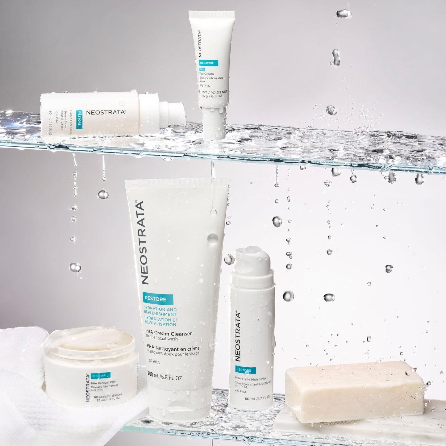 NEOSTRATA Restore PHA Cream Cleanser, Gentle Daily Hydrating Face Wash and Makeup Remover for Sensitive Skin, 6.8fl oz