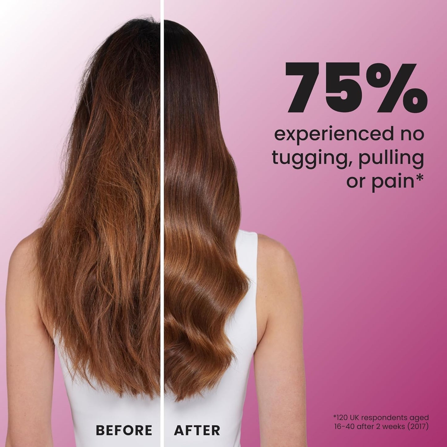 Tangle Teezer Ultimate Detangler Brush - Travel-Size Mini Hair Brush for Straight to Wavy Hair | Electric Raspberry