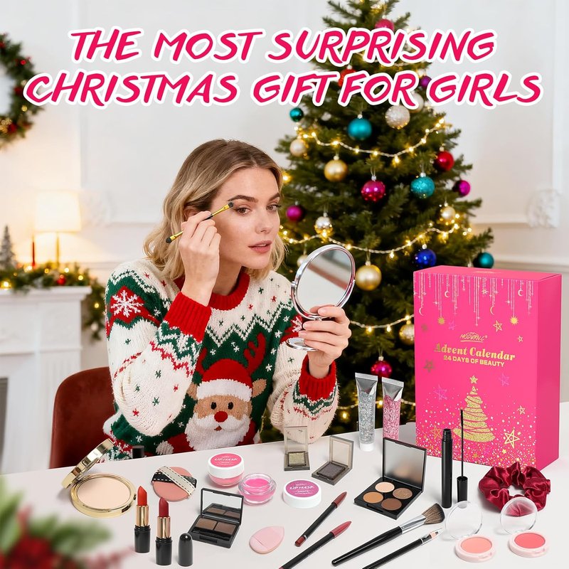 Makeup Advent Calendar 2025 - 24 Days of Beauty Gifts for Women & Teens | Perfect for Christmas & Special Occasions