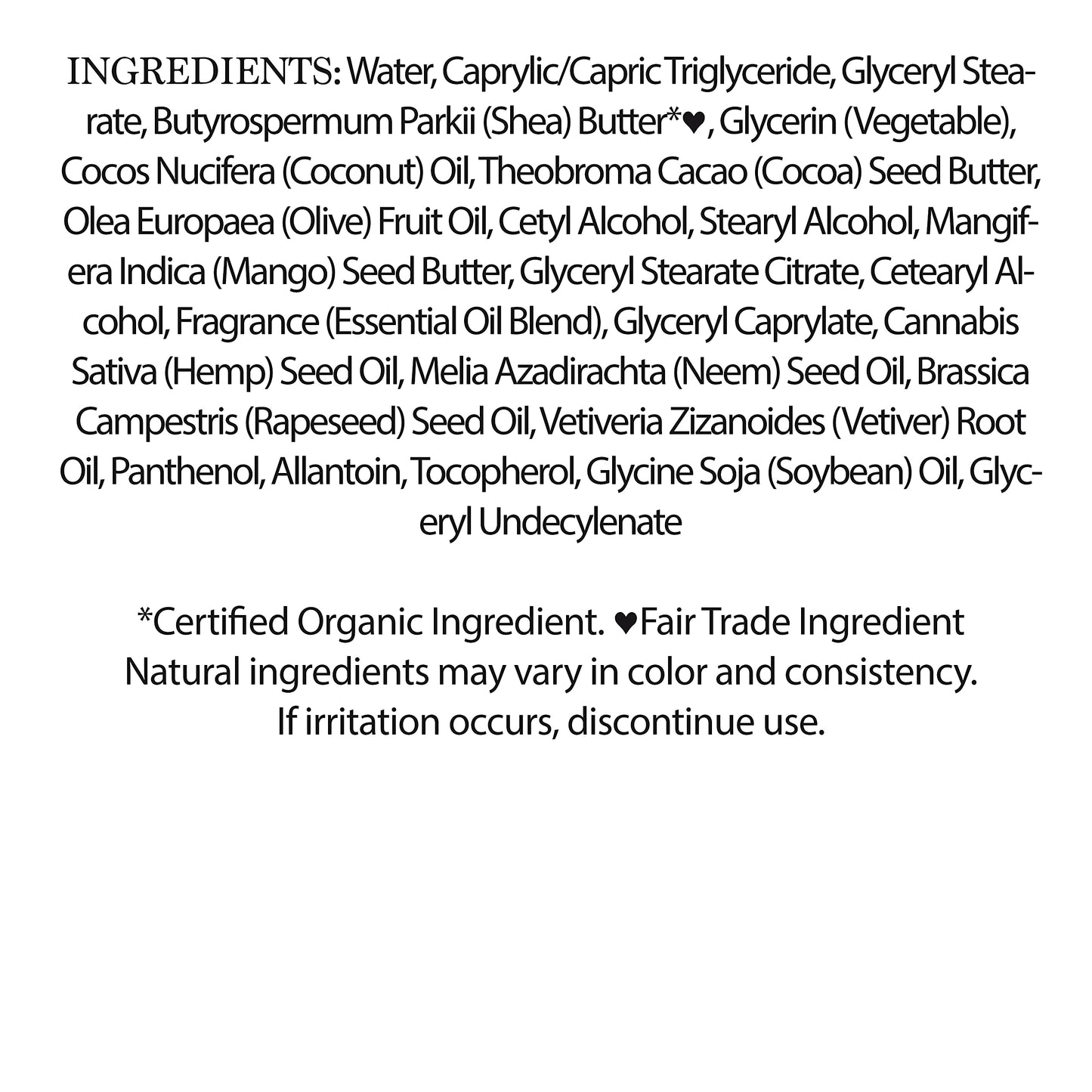 Nubian Heritage Hand CRM,Indian Hemp, 4 OZ