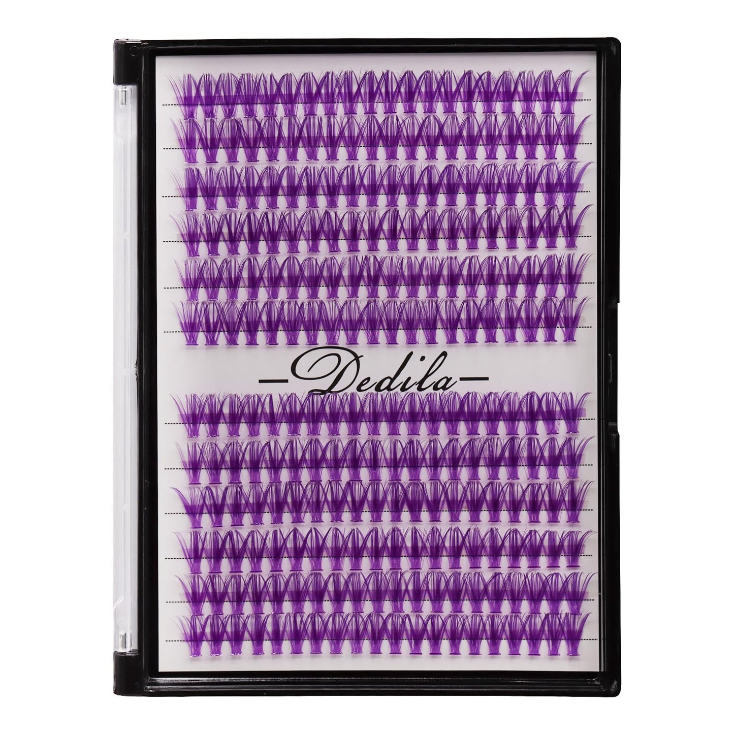 12Rows 40D Purple Color Individual False Eyelashes Large tray 240 Clusters 3D Volume Eyelashes Extensions Thickness 0.07mm D Curl Makeup Colorful Eye Lashes Cluster Beauty Tools (16mm)