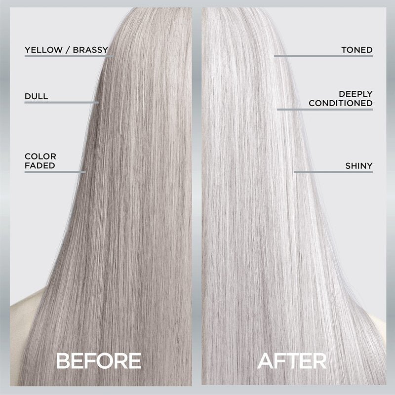 L’Oreal Paris Le Color Gloss One Step Toning Gloss, In-Shower Hair Toner with Deep Conditioning Treatment Formula for Gray Hair, Silver White, 1 Kit