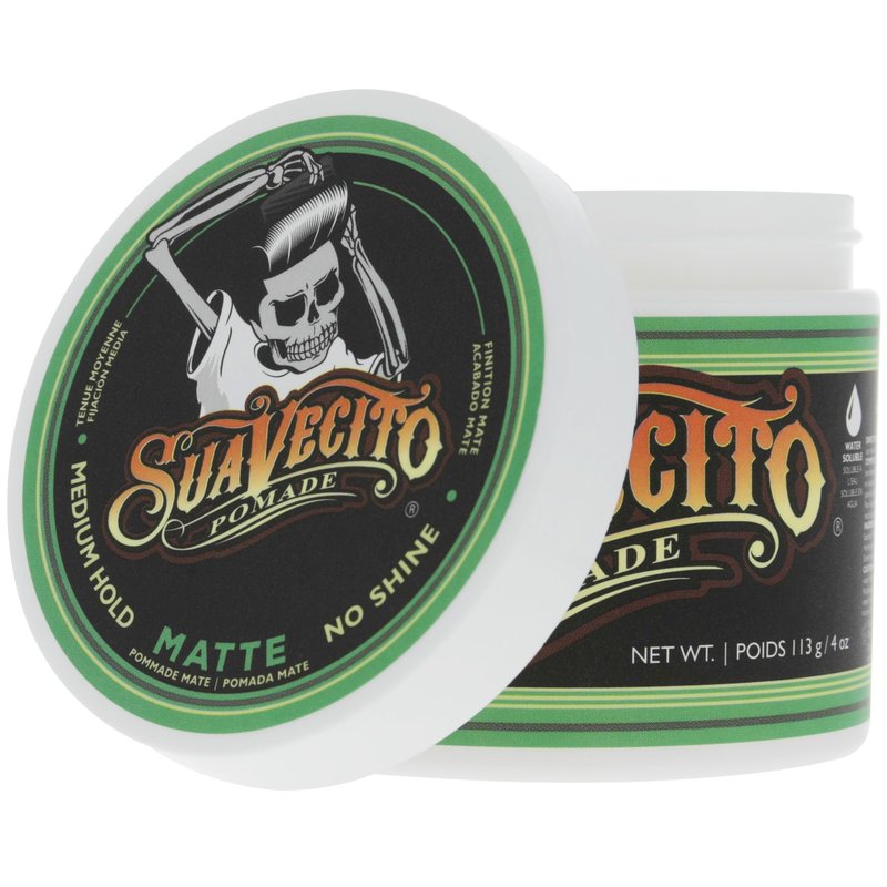Suavecito Pomade Matte (Shine-Free) Formula 4 oz, 2 Pack - Medium Hold Hair Pomade For Men - Low Shine Matte Hair Paste For Natural Texture Hairstyles