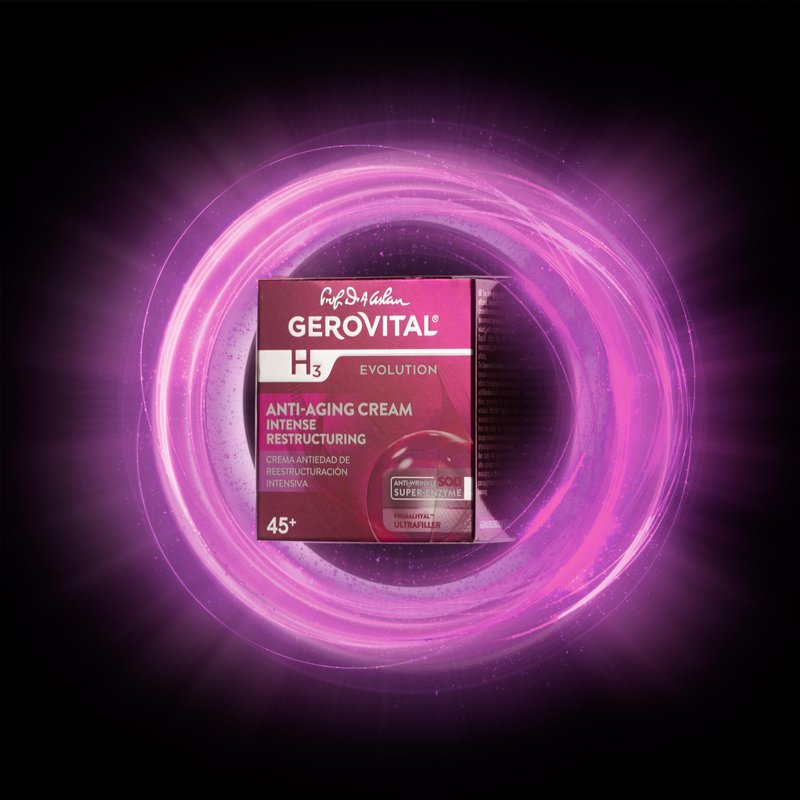 Gerovital EVOLUTION Anti-Aging Cream Intense Restructuring With Superoxide Dismutase SOD (The Anti-Aging Super Enzyme), Anti-Wrinkle Effect, Regenerates and Nourishes During the Night, 50 ml