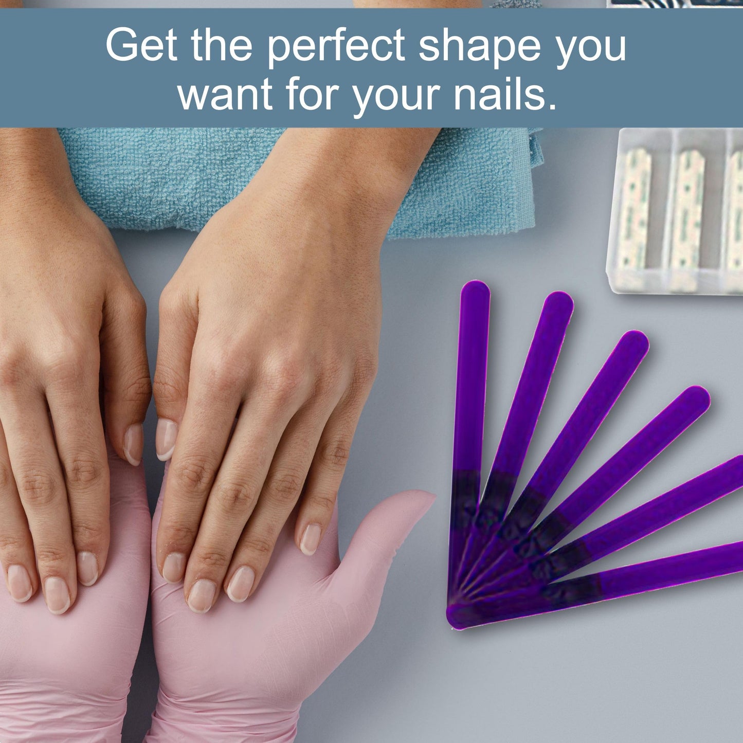 Backscratchers SeptiFile Storage Tray 6 Pack - Replaceable Double-Sided Nail Files - White and Gray Buffer