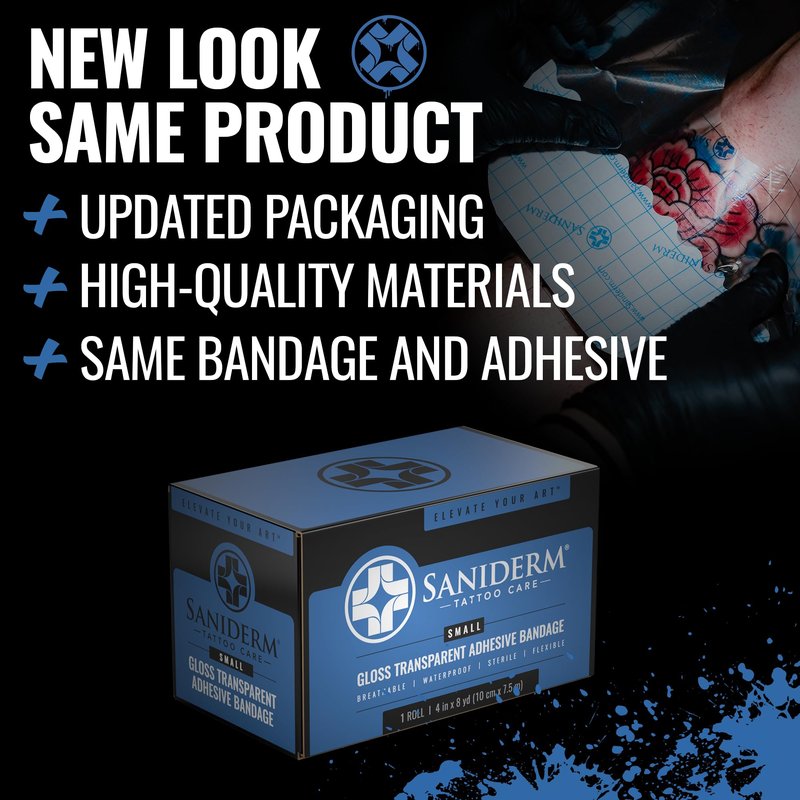 Saniderm Original Tattoo Aftercare Bandage (Small Roll, 4 in x 8 yd)