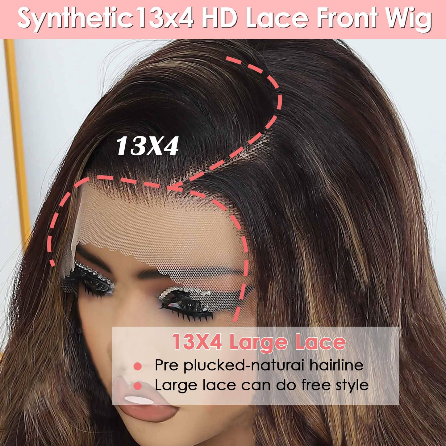 Ruiieea Synthetic Lace Front Wig722