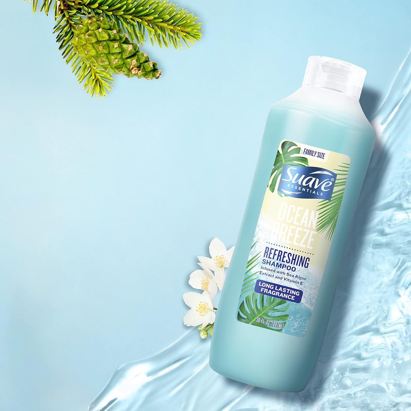 Moisturizing Shampoo for Dry Hair - Ocean Breeze with Sea Algae & Vitamin E | 30 oz, Pack of 6