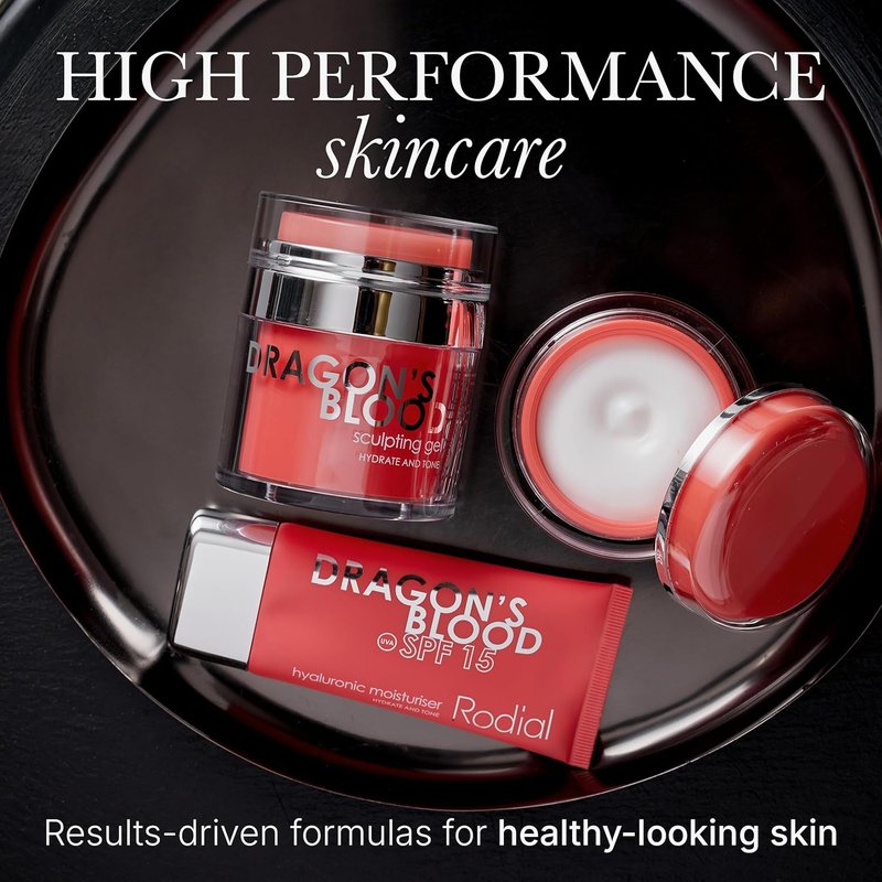 Rodial Dragon's Blood Sculpting Gel - Rejuvenating Ultra-Hydrating Face Cream | 0.3 fl oz - Triple Action Collagen Formula for Firmer Skin