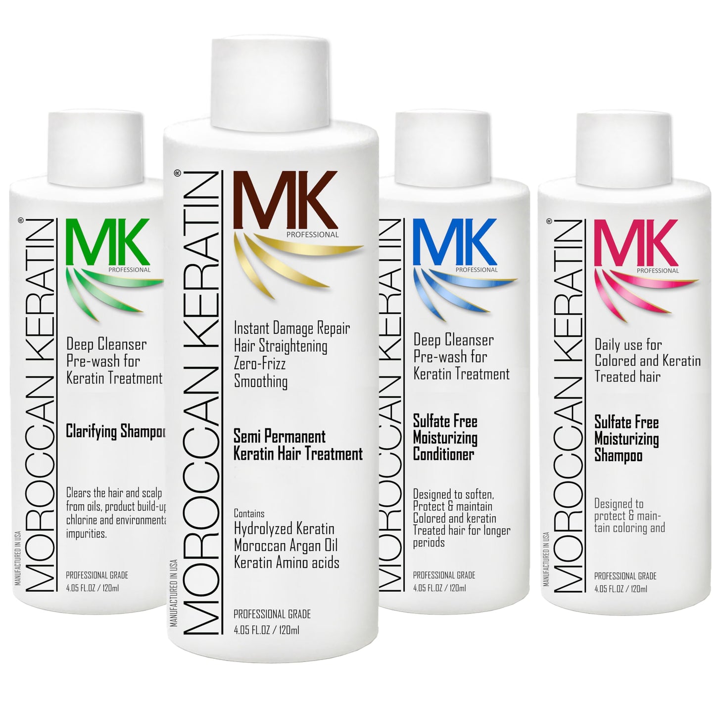 Moroccan Keratin Hair Treatment Straightening Brazilian Complex Blowout Smoothing Professional Results Salon and Home Use , Long Lasting organic results for months