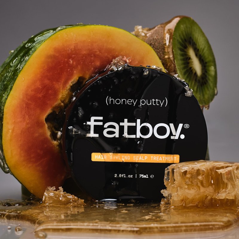 Fatboy Honey Putty, Styling Putty, Leave-In Scalp Treatment, and Hair Nourishment with Manuka Honey and Paw Paw, for Men and Women. Lightweight, Medium Hold, Paraben-Free, Color-Safe, 2.6 oz
