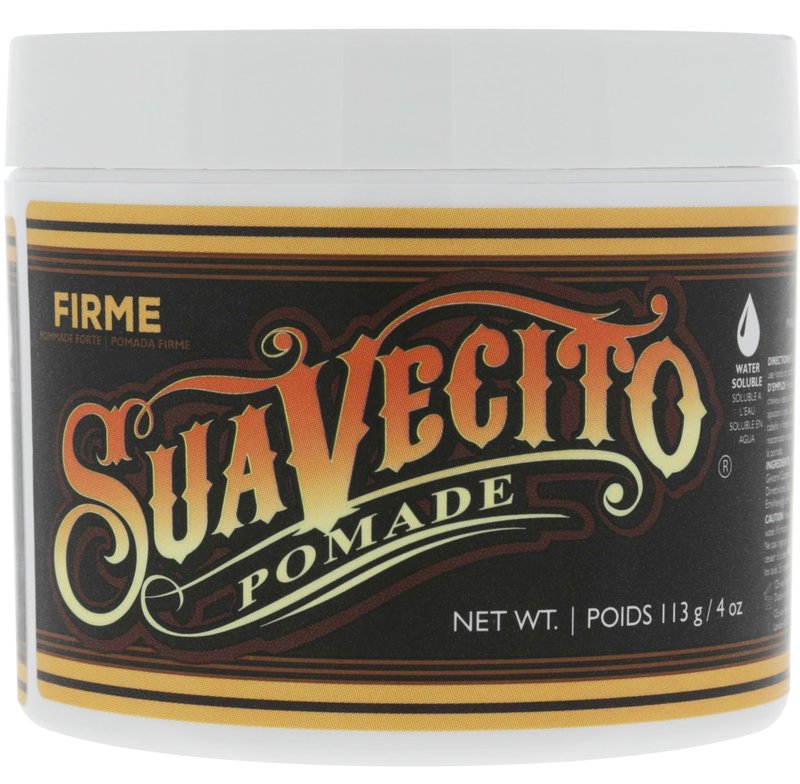 Suavecito Pomade Firme (Strong) Hold 4 oz, 1 Pack - Pomade For Men - Medium Shine Water Based Wax Like Flake Free Hair Gel - Easy To Wash Out - All Day Hold For All Hair Styles