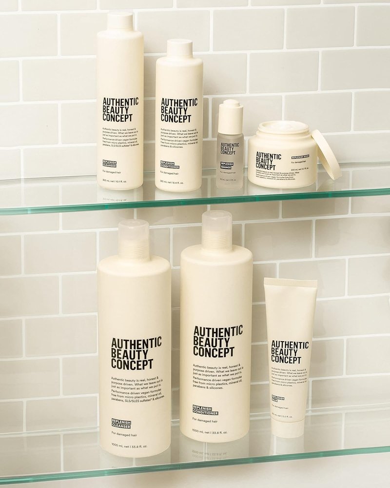 Authentic Beauty Concept Replenish Conditioner - Vegan & Cruelty-Free Formula for Damaged Hair | Seals Cuticle & Restores Shine