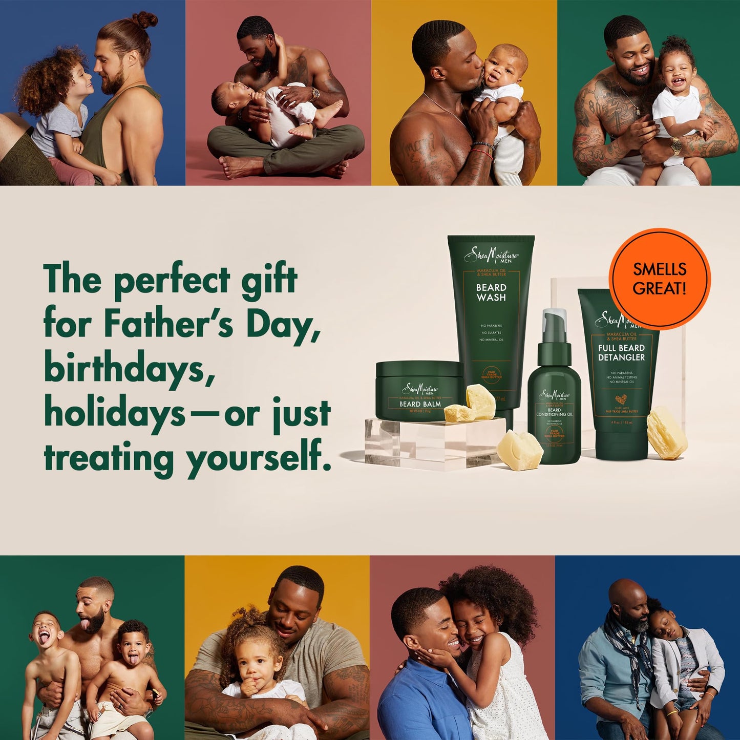 SheaMoisture Beard Kit (Wash, Oil, Detangler & Balm), Gifts for Men