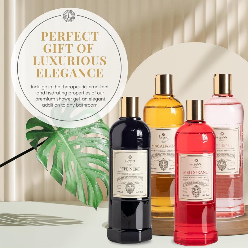 Pepe Rosa Shower Gel - Indulgent Pink Pepper Aroma | Hydrating & Soothing Formula - 500ml