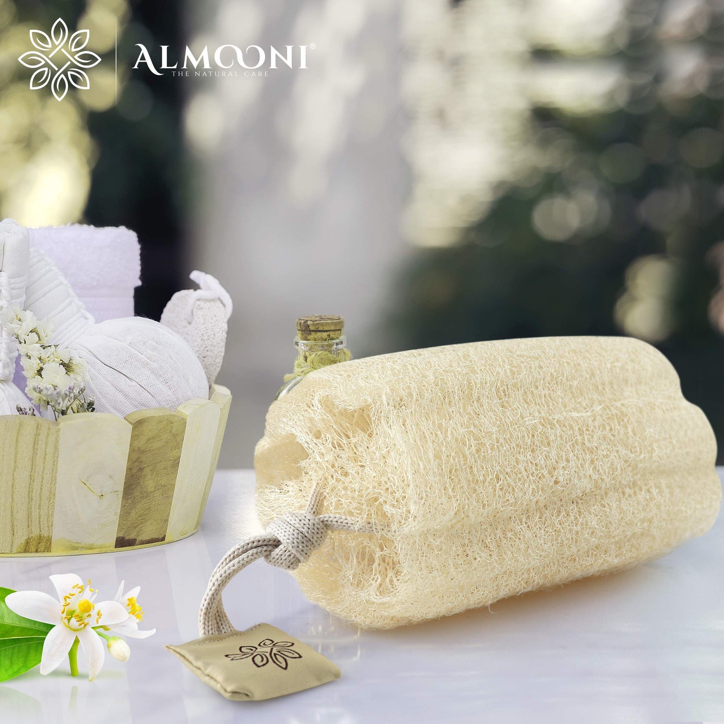 Premium Natural Egyptian Shower Loofah Sponge and Facial Loofahs, Large Exfoliating Shower Loofa Body Scrubbers Buff Away Dead Skin for Smoother, More Radiant Appearance (3 lufa Pack)