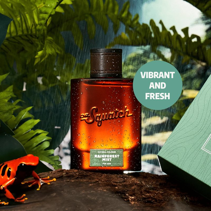 Dr. Squatch Natural Cologne for Men - Scent-Lock Technology and Sustainably-Sourced Ingredients - Rainforest Mist Cologne (1.7 fl oz)