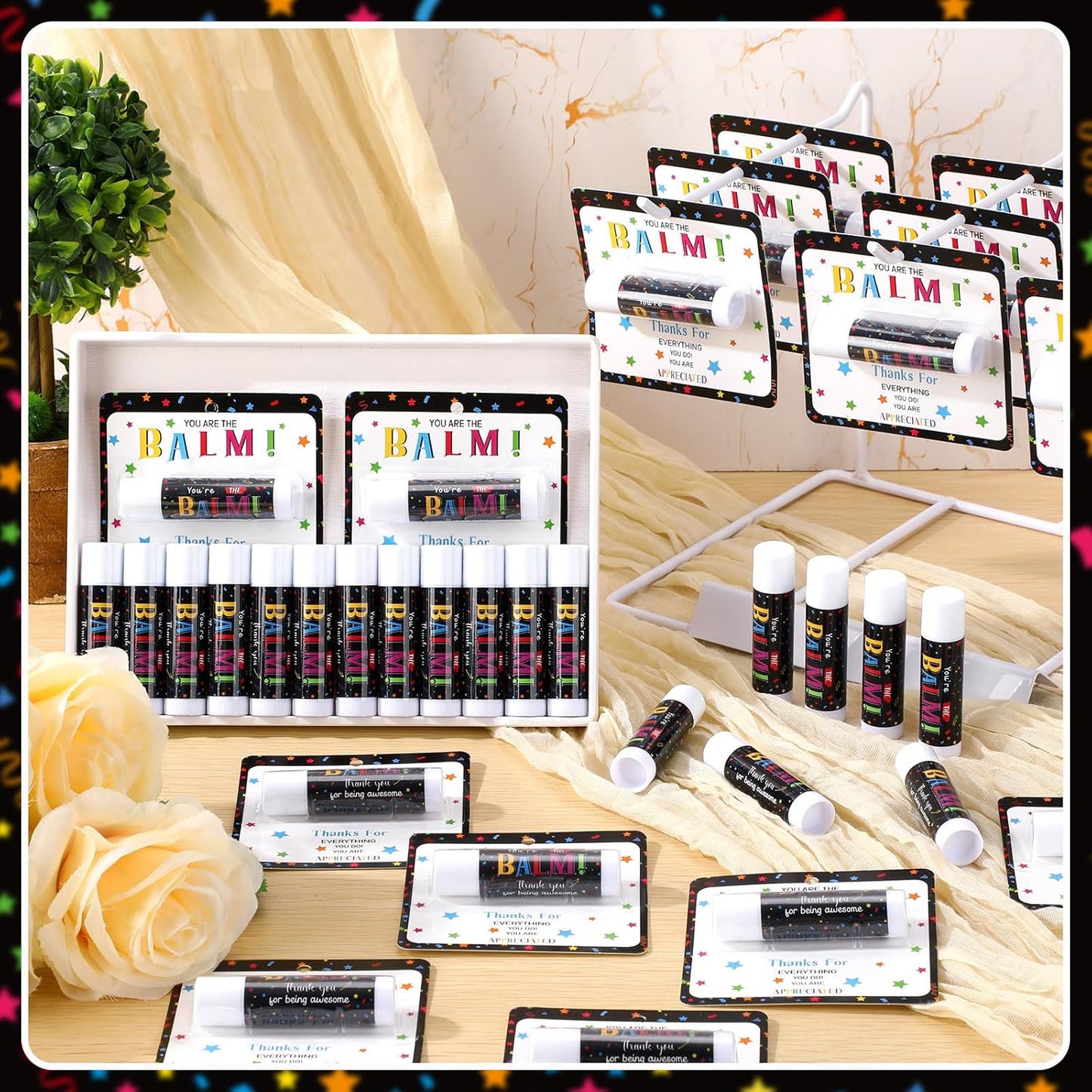 Bulk Lip Balm Gift Set - 60 Pack Teacher Appreciation Favors | Perfect Thank You Gifts for Staff & Coworkers