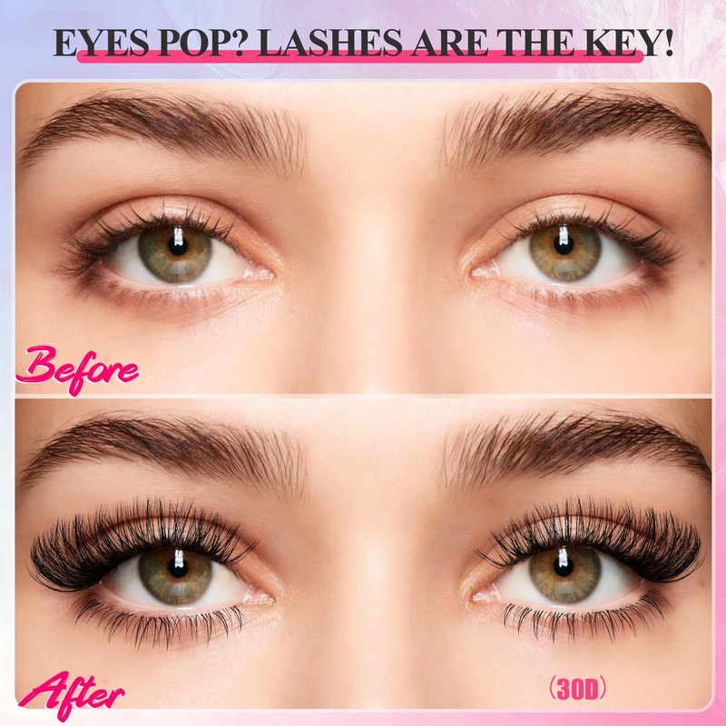 Nova Lash Clusters Kit 360 PCS Lash Clusters Natural Look Invisible Band Lashes Eyelash Clusters with Bond and Seal D Curl WideSpan Cluster Eyelash Extension Kit 8-16mm DIY at Home