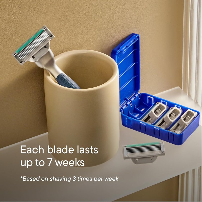 Harry's Razor for Men - Premium Handle & Advanced Pivoting Blades | Shaving Kit in Clay Color