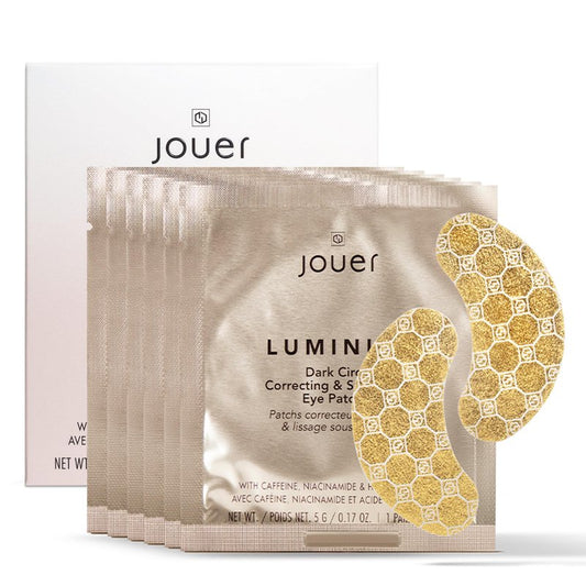Jouer Luminize Dark Circle Correcting & Smoothing Eye Patches, Caffeine Eye Patch for Dark Circles and Puffiness, Under Eye Mask Patch for Wrinkles | $36 Value