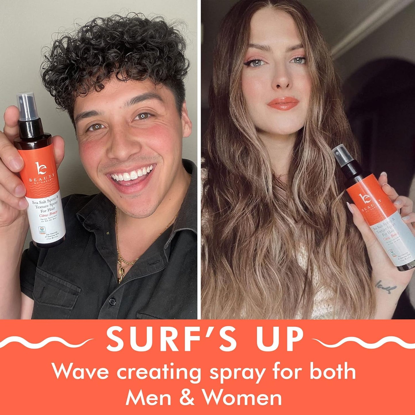 Sea Salt Spray for Beach Waves - Aloe-Infused Texture & Volume Spray for All Hair Types | 6oz, Ocean Waves Scent